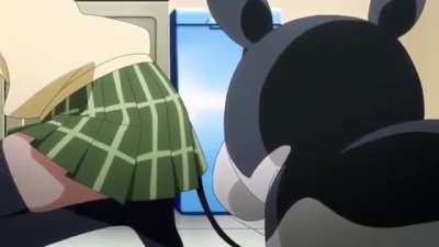 Maron licks Momo.
