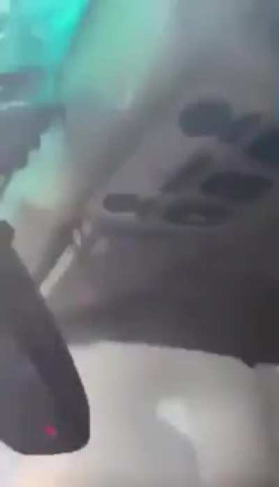 A guy driving his car while filming the Beirut explosion