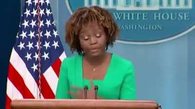 BREAKING: Karine Jean-Pierre announces Kamala Harris is now "the president."