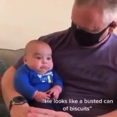 Busted can of biscuits