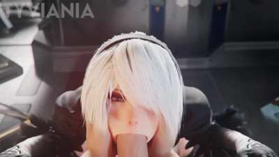 Bored 2B Blowjob (Tyviania) [Nier Automata]
