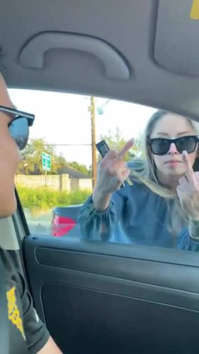 This lady got pissed because I honked when she almost hit my car, proceeded to brake check me 3 times, cut me off sideways, spit on my car, and do this&hellip;