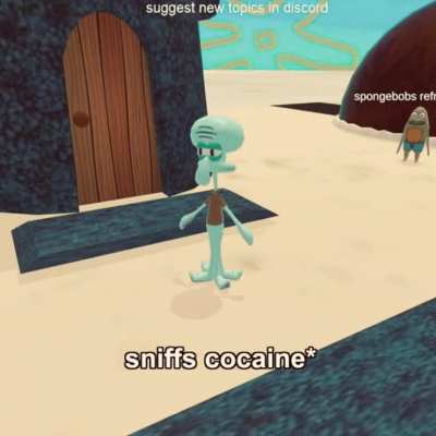 SNIFFS COCAINE