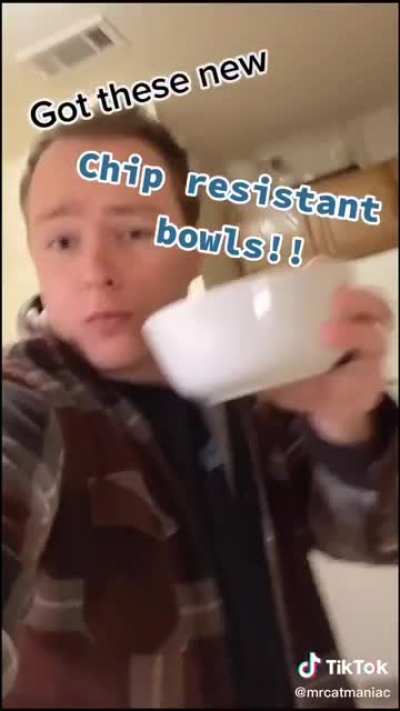Chip resistant bowls