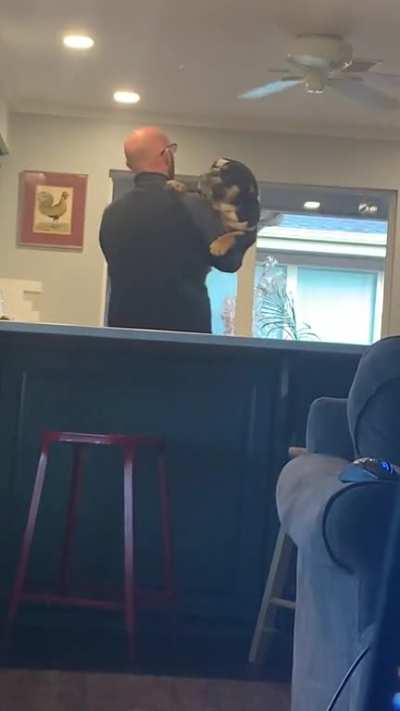 My father and the dog he didn't want