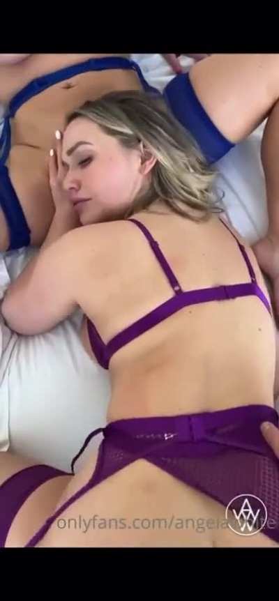 Mia Malkova takes a pounding while Angela White teases