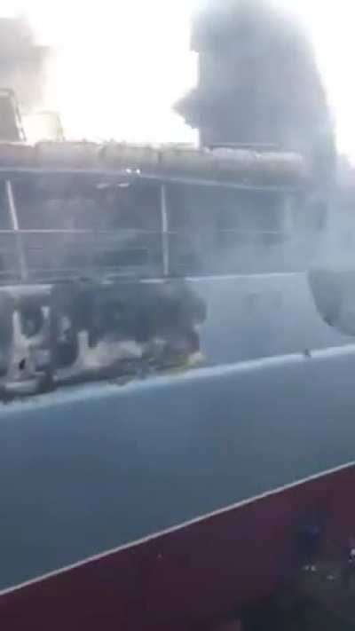 ru pov The damage to Russian ship "Minsk" from the strike on Crimea