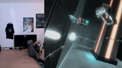 If you lose your balance in VR, make at least one point! ............OKAY! Challenge accepted :D
