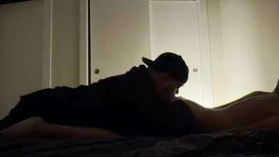 Daddy eating me out. He ended up eating me out for over 2 hours!