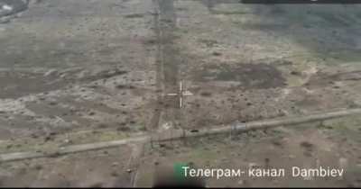 Russian artillery hitting a trench in Urozhaine, Date: 03-30-2024.