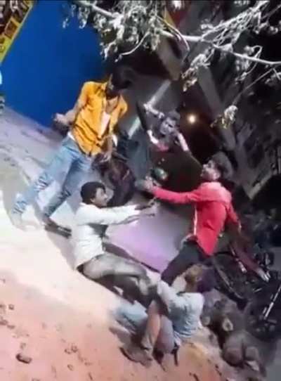 Indian man stabs himself to death during Holi celebration!