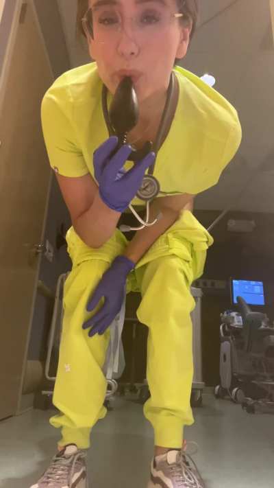 Stretching my ass at work to be ready for cock tonight 