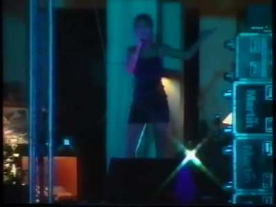 16 years old Britney at "industry showcasing" sings live Baby One More Time in Singapore, months before the album, the song and the video were released. (May 16, 1998)