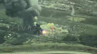 Bomb strike on russian command post