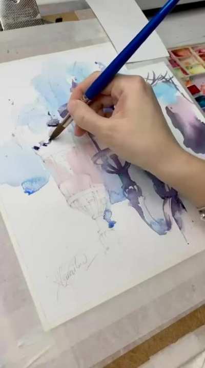 One of best Water💦 color 🎨 Drawing