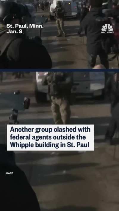 Anti-ICE protesters in Minneapolis held a noise demonstration in the evening outside a federal facility chanting: "No justice, no peace."