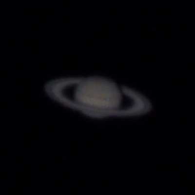 An unprocessed live view of Saturn; straight from my 12" backyard scope.
