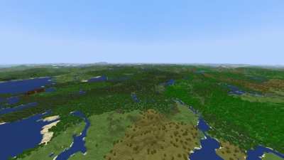 Minecraft with 1024 chunk render distance
