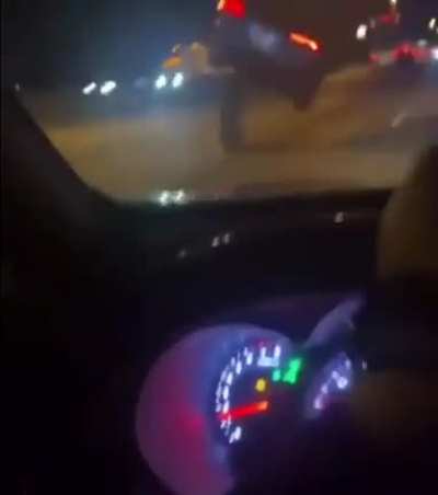 The wheel on the truck goes....