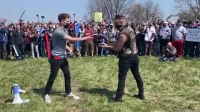 Josh vs josh solo fight.