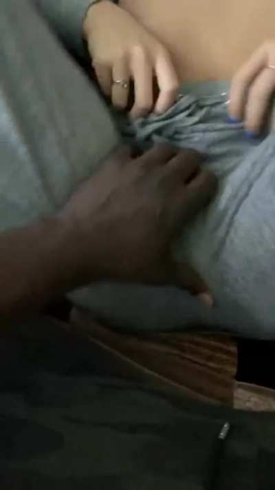 Cute asian girl lures him in