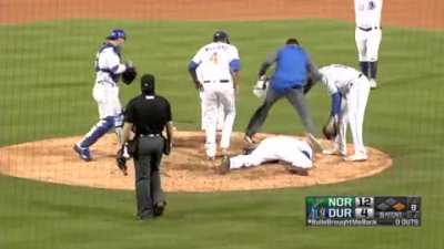 HMFT after taking a baseball to the face