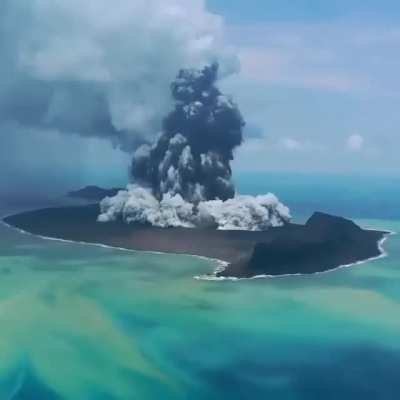 An underwater volcano erupted near the remote Pacific nation of Tonga