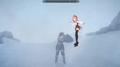 Miko attempts a drop kick and dies in multiple games