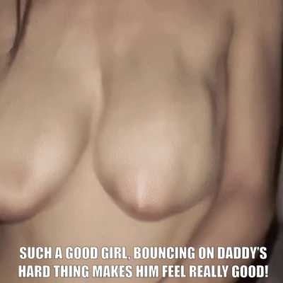 Good girls love to bounce on Daddy&rsquo;s hard thing to make him feel good