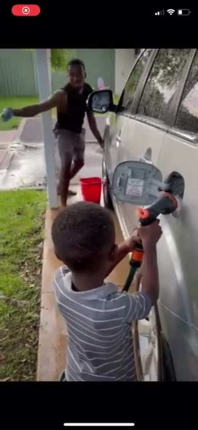 Just take the hose from him already