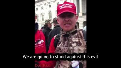 American Fascism, wrapped in the flag and carrying the cross