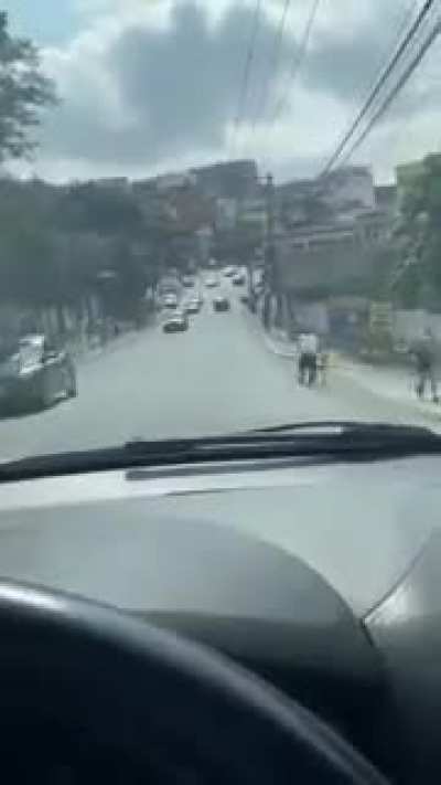Carting down the road