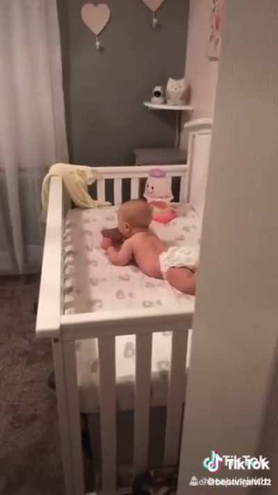 Poor baby got startled