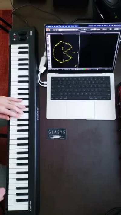Using music to draw Pacman