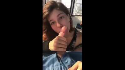 Teen With Braces Giving Head With Facial