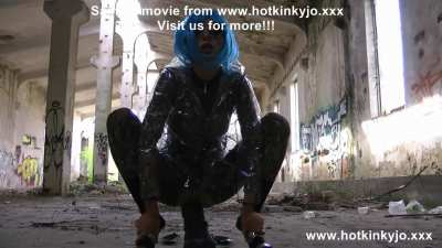 Hotkinkyjo sex with huge seahorse dildo from mrhankey &amp;amp; anal prolapse