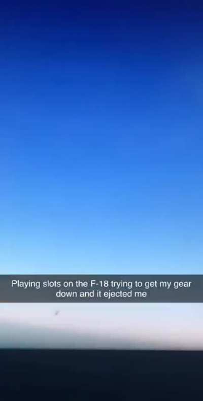 Was trying to show my buddy the DCS F-18 carrier ops, and suddenly I had to gamble to get my gear down. I&rsquo;m crying laughing.