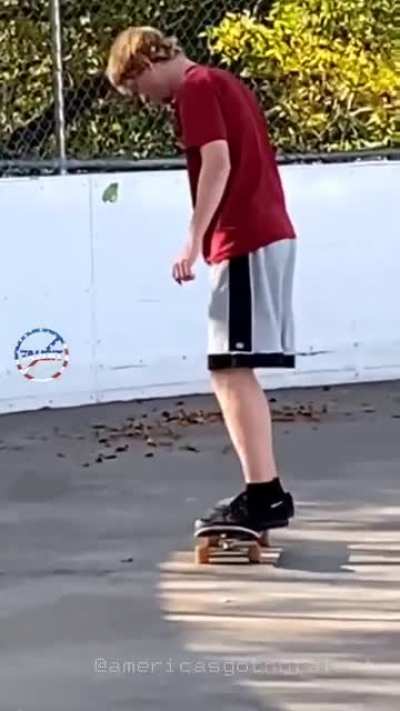 Setting up for a skate trick