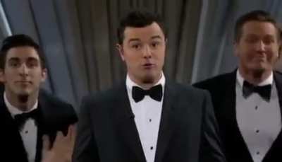 You can't pull this off like Seth did at the Oscars 2013.