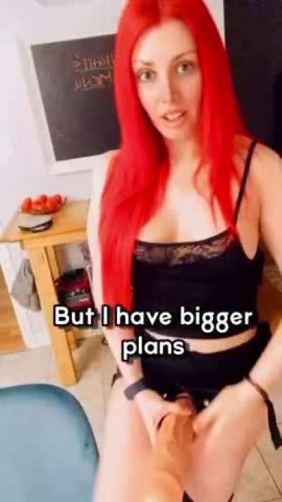 Yes, you CAN take the big one. You&rsquo;re going to. You&rsquo;re going to take it infront of all my friends while you leak out of your tiny little cage