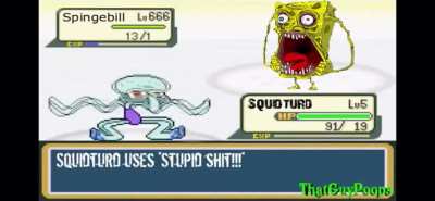 Aww hell naw spungboob and Squadtord are in Pokémon