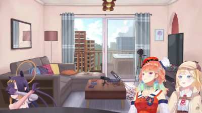 Ina gives the Takodachis a heart