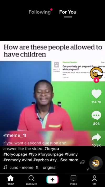 This guy on this pregnancy question