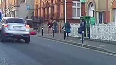 Old woman gets knocked to the ground by a pharmacologically challenged citizen stealing her handbag. Thankfully good Samaritans get her bag back. (3:30pm D&uacute;n Laoghaire)