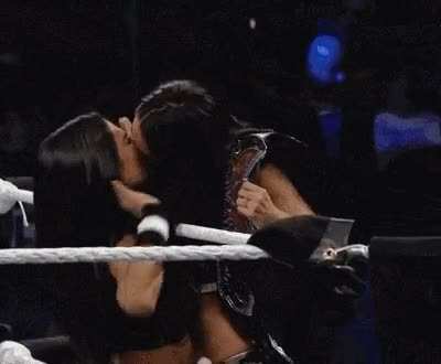 Brie kisses AJ