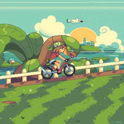 [OC] Pok&eacute;mon Emerald! Me on my first day with the bike :P