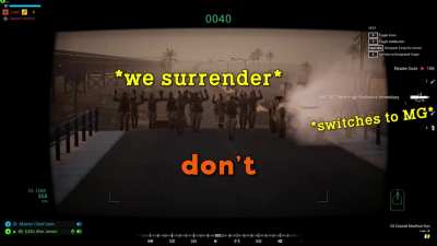 *Commits War Crime*
