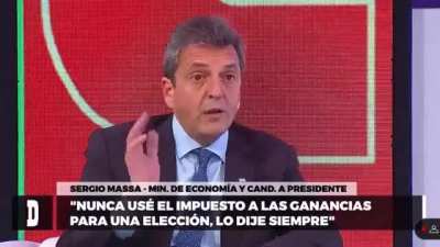Massa sobre su plan para quitar el impuesto a las ganancias: 