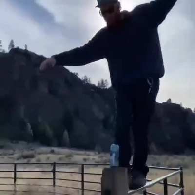 Walking over a fence