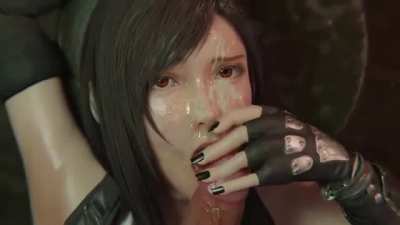 Tifa has her pretty face covered in cum (Bulg<wbr>ingSe<wbr>npai) [Final Fantasy 7]